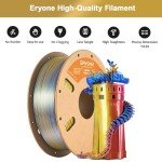 Silk PLA Filament, Triple Color, 1KG Spool