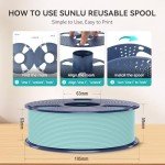 SUNLU 1.75mm Matte White PLA Filament 1kg