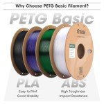 eSUN 1.75mm High Toughness PETG Filament - Grey