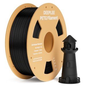 DEEPLEE 1KG Black PETG Filament for 3D Printers