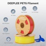DEEPLEE 1KG Black PETG Filament for 3D Printers