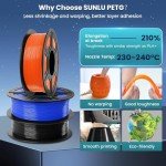 SUNLU 1.75mm PETG 3D Printer Filament - Purple
