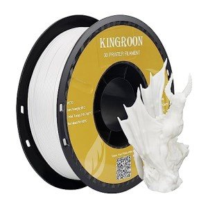 Kingroon 1.75mm White PETG Filament, 1KG
