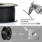 PETG GF 3D Printer Filament – Frosted Black