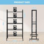 Rolling 3D Printer Filament Storage Rack - 5 Layers