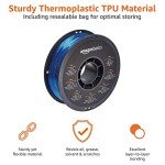 Amazon Basics 1.75mm Blue TPU 3D Filament 1kg