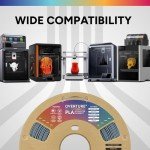 OVERTURE 1.75mm Metallic Gray PLA 3D Filament
