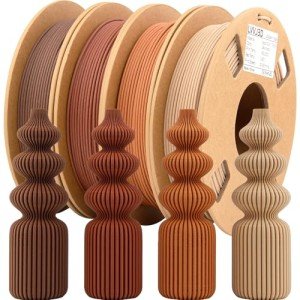 Wood PLA Filament Bundle - 1.75mm, 4 Pack