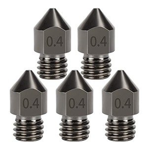 5-Pack Hardened Steel 0.4mm Nozzles for 3D Printers