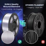 SUNLU Silk Silver PLA+ 3D Filament 1Kg