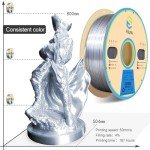 YOUSU Silk PLA Filament 1.75mm - Shiny Silver