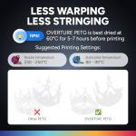 OVERTURE 1.75mm PETG Filament Rock White 1kg