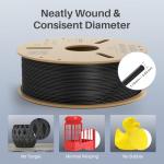 ELEGOO 1KG Black PLA Plus Filament 1.75mm