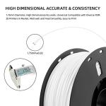 Voxelab ABS Pro 3D Printer Filament, 1kg - White