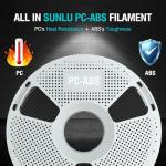 SUNLU 1.75mm PC-ABS Hybrid 3D Filament White