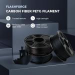 Flashforge 1.75mm Carbon Fiber PETG Filament 1KG
