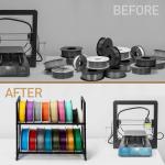 Double Layer 3D Printer Filament Storage Rack