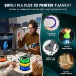 SUNLU PLA+ 3D Printer Filament, 1.75mm, Green