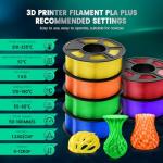 SUNLU PLA+ 3D Printer Filament, 1.75mm, Green