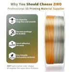ZIRO Silk Rainbow 3D Printer Filament 1.75mm