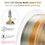 ZIRO Silk Rainbow 3D Printer Filament 1.75mm