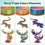 Sovol 1kg Tri-Color Silk PLA Filament 1.75mm