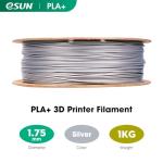 eSUN PLA+ 1.75mm Filament - Silver, 1KG Spool