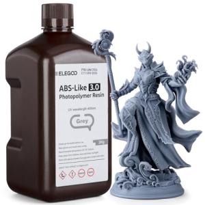 ELEGOO 3D Printer ABS-Like Resin, 2KG, Grey