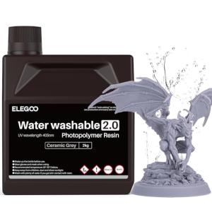 ELEGOO 2KG Water Washable 3D Printer Resin