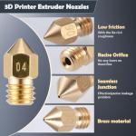 JIZZU 32Pcs 3D Printer Nozzle Set with Cleaner