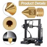 20PCS 0.4mm Brass Nozzle Kit for 3D Printers