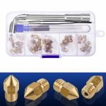 30 Pack of 0.4 mm Brass Nozzles for 3D Printers