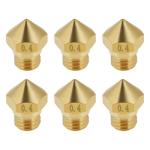 eMagTech 6 Pack 0.4mm Brass 3D Printer Nozzles
