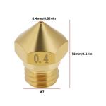 eMagTech 6 Pack 0.4mm Brass 3D Printer Nozzles