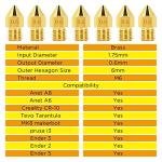 LUTER 15PCS 0.6mm 3D Printer Nozzles and Needles