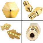 10 Pack MK8 0.6MM Brass Nozzles with Cleaners