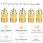 Creality 12-Pack 0.4mm Brass 3D Printer Nozzles