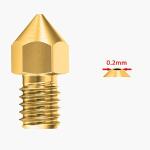 10 Pack MK8 0.6MM Brass Nozzles with Cleaners
