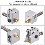 10 Pack MK8 0.6MM Brass Nozzles with Cleaners