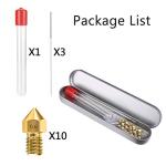 10 Pack MK8 0.6MM Brass Nozzles with Cleaners