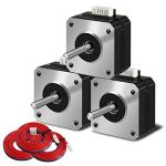 iMetrx Nema 17 Pancake Stepper Motors - 3 Pack