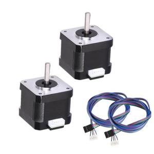 MOTOU® Nema 17 Stepper Motor with Cable - 2 Pack