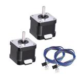 MOTOU® Nema 17 Stepper Motor with Cable - 2 Pack