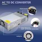 Upgraded 12V 100A 1200W Power Supply Adapter