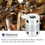 Aluminum Alloy Shaft Coupling for 3D Printers