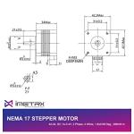 iMetrx Nema 17 Stepper Motor with Cable