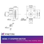 iMetrx Nema 17 Pancake Stepper Motor for 3D Printers