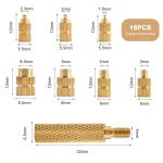 16 Pcs Heat Set Insert Tips for 3D Printers