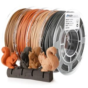 Wood PLA Filament Bundle 1.75mm, 200g/Spool