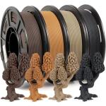 Wooden 3D Printer Filament Kit - 4 Spools